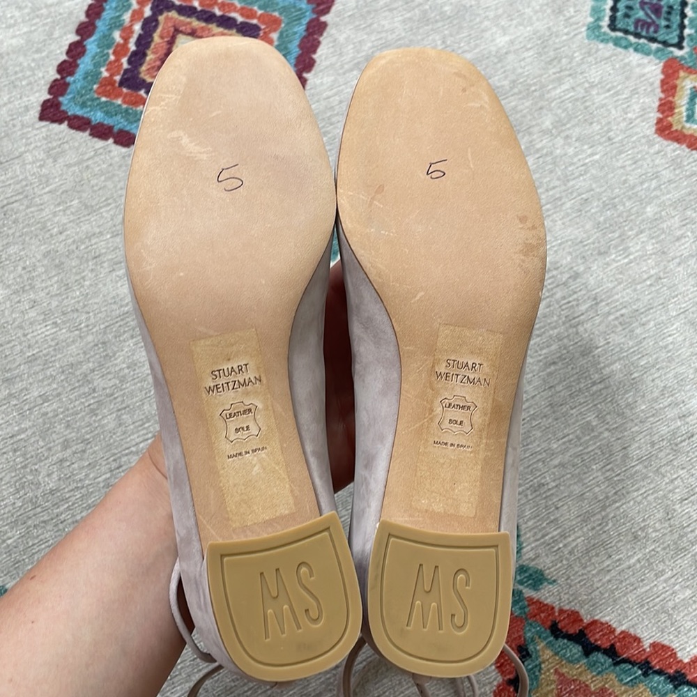 NWOB Stuart Weitzman Lace Up Low heel pumps - Picture 6 of 10